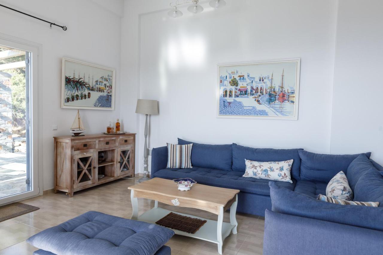 Cycladic Villa With Sea View! Ioulis Zewnętrze zdjęcie